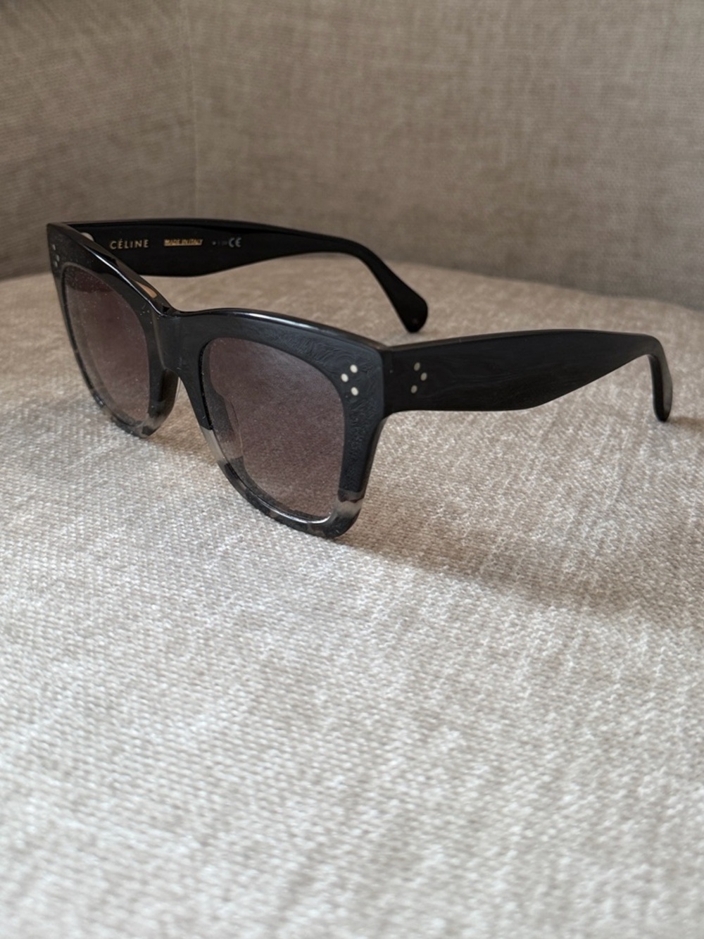 Celine Women’s Black Tortoiseshell Cat-Eye Sunglasses - Picture 2 of 2